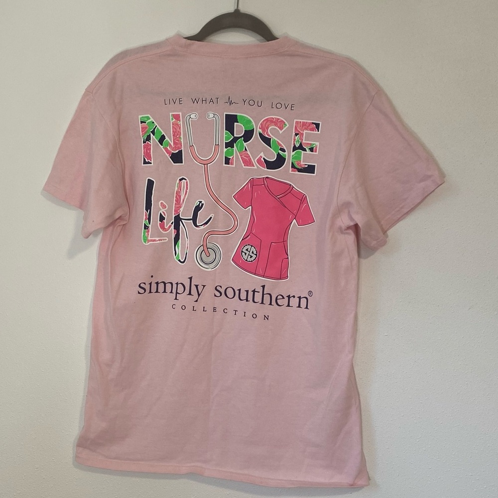 Simply Southern PINK Short Sleeve Graphic Tee- Nurse Life